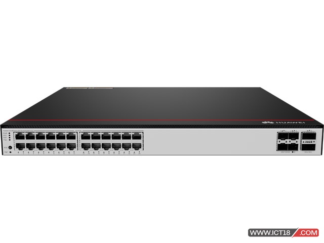 华为S5755-H24UM4Y2CZ交换机｜24口多速率+4×25GE+2×100GE上行+扩展插槽，高速组网优选
